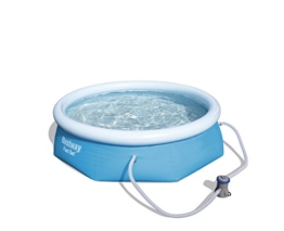 Bestway 57268 Best Way Piscina Fast Set Cm 244X66, cap 2.300, Pompa Filtro 58381 1,249 Lt 882, Azzurro/Bianco - 1