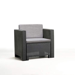 Bica 9017.4 Set Salottino Colorado 4 Posti 119x64x57 cm, Antracite, 279x155x64 cm - 1