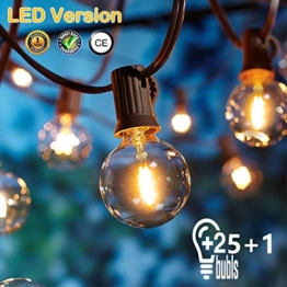 Catene luminose Esterno,[LED Versione] OxyLED G40 9metri 25+1 lampadine luci all'aperto Della Corda del Giardino del Patio, Luci Decorative del Corda,Luci di Natale del Terrazzo del Giardino - 1