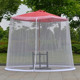 Copertura per ombrellone da patio, zanzariera in poliestere resistente con chiusura a cerniera, per tavolo da patio, giardino, patio esterno, Infradito colorati estivi, con finte perline, free size - 1
