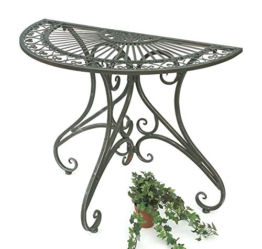 DanDiBo - Tavolino da parete semicircolare, in metallo, 90 cm, 130434 - 1