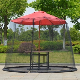 EMVANV - Rete per ombrellone da Giardino, da Tavolo, con zanzariera, Copertura a Rete con Cerniera, per Patio e Tavolo da Giardino - 1