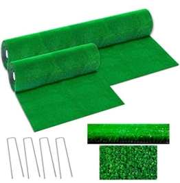 Erba Sintetica drenante 7mm 50 Misure Disponibili in Altezza 1 Metro o 2 Metri Prato Sintetico Alta qualità 100% Made in Italy (2x3 Metri) - 1