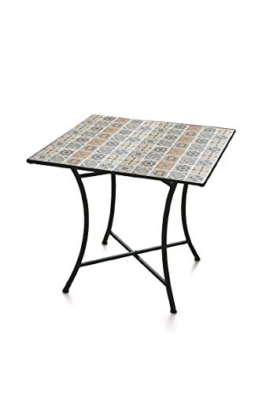 Galileo Casa Rodi Tavolo Quadrato Mosaico 83x83x75, Nero - 1