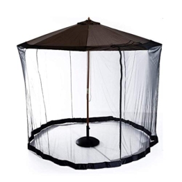 Grande Paravento Da Esterno Per Ombrellone Da Giardino, Parasole Con Zanzariera Parasole Coperto Da Parabola, Parasole Copri Convertitore Trasforma Il Tuo Parasole In Un Gazebo Nero (300x220CM) - 1