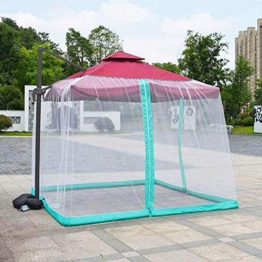 LUSHUN Pieghevole Patio Ombrellone Rete, con zanzariera, con Apertura a Cerniera e Tubo dell'Acqua alla Base per tenerlo in Posizione, Adatto per Gazebo, ombrelloni - 1