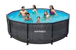 Marimex Florida Ratan - Piscina da giardino con pareti in acciaio - 1