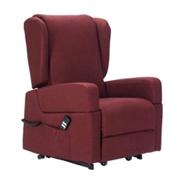 POLTRONE ITALIA - Poltrona Lift per disabili Memory Ruote Tavolo Prezzi IVA4% OBBLIGO Doc disabile - Personalizzabile Accessori e Consegna - Poltrona-Erika-2M-I4C-TARED Rosso Scuro antimacchia - 1