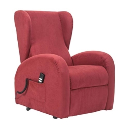POLTRONE ITALIA - Poltrona Lift Relax Anziani micromolle, reclinazione Letto DETRAIBILE 19% Personalizzabile Accessori e Consegna Domicilio - Poltrona-Irene-1M-CS-MIRED Rosso Microfibra - 1