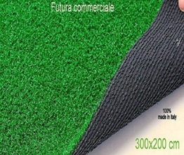PRATO VERDE ERBA SINTETICA MOQUETTE TAPPETO 300x200h PER ARREDO GIARDINO ESTERNO - 1