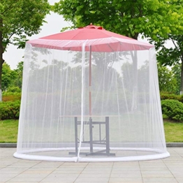 Schermo per Zanzariera Paravento per Ombrellone da Esterno Parasole per Zanzariera Parasol per Il Patio Patio Ombrello Deck Furniture Zippered Mesh Enclosure Cover - 1