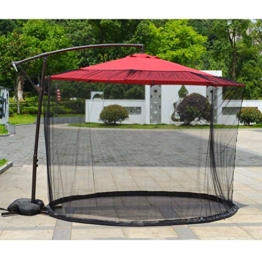 SKYLLPATION Cantilever Mosquito Net, Zanzariera per ombrelli, Ombrellone zanzariera di Bug Copertura Rete con Tubo dell'Acqua (118x91in) - 1