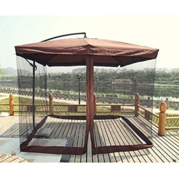 SKYLLPATION Outdoor Zanzariera per ombrelli - Gazebo da Giardino - Zanzariera per ombrelli -Ombrellone zanzariera di Bug Copertura Rete(106x106x98in) - 1