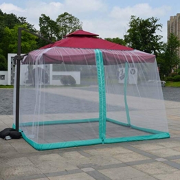 SKYLLPATION Zanzariera per ombrelli - Gazebo per zanzariera - con Tubo - Bianco - 1