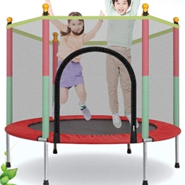 Trampolino All'aperto, Trampolino per Bambini per Il Fitness Che Salta Peso Massimo 200 kg Trampolino per Esercizi Indoor E Giardino con Rete di Sicurezza Completa, Copertura per Bordi - 1