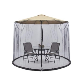 Yardwe 300x230CM Patio Umbrella Cover Zippered zanzariera schermo tavolo ombrellone da giardino mobili da esterno per esterno (nero) - 1