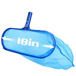 Aiglam Retino Piscina, Retino per Piscina,Retina Raccogli Foglie,Retino con Sacco per Pulizia Piscina(Senza Asta) - 1