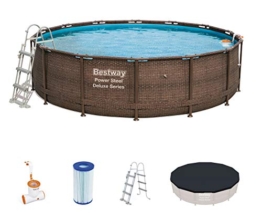 Bestway 56664 piscina fuori terra Piscina con bordi Piscina rotonda 13030 L Marrone - 1