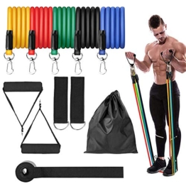 Muljexno Set di Fasce di Resistenza, Cinturini alla Caviglia per Allenamento di Resistenza, Terapia Fisica, Attrezzi Fitness da Allenamento a casa - 1