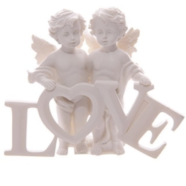 Puckator CHE82 - Coppia d'angioletti Che reggono Le Lettere Love - 1