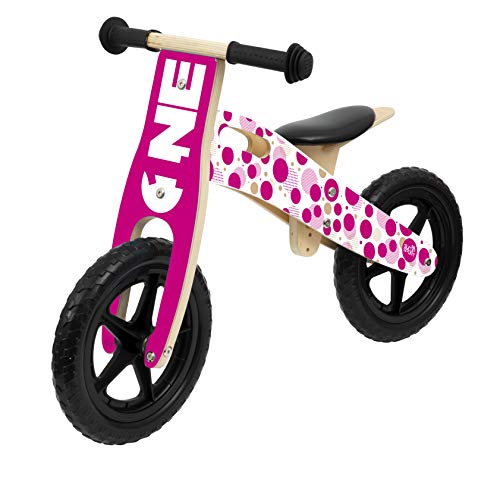 Sun&Sport – Balance Bike in Legno Girl – Biciletta Bambina Equilibrio – Bici Rosa Bimba 6 Anni