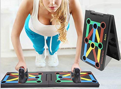 Surplex 9 in 1 Push Up Rack Board Fitness Gear Power Press Push up Staffa System Workout Training Gym Esercizio Rack Pieghevole Multifunzione Portatile per Body Building Allenamento A Casa Fitness