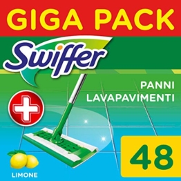 Swiffer Wet Panni Umidi Lavapavimenti per Scopa, Maxi Formato 48 Pezzi, 2 Confezioni da 24 Panni - 1