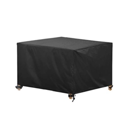 AWNIC Copertura per Mobili da Giardino Quadrato in Rattan Telo Copri Tavolo Quadrato Sedie 4 Posti Resistente allo Strappo Impermeabile 210D Oxford 125X125X71cm - 1