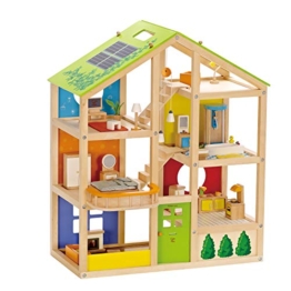 Hape- Casa 4 Stagioni Arredata Giocatollo, Multicolore, E3401 - 1