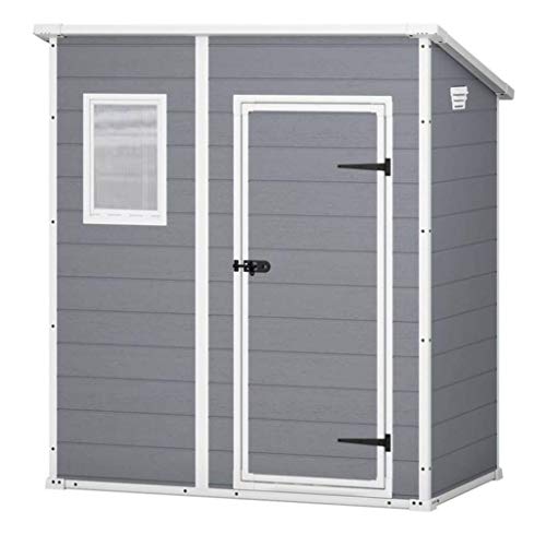 Keter – Casetta Manor Pent 6X4 Grigia In Resina 183x111x200 cm