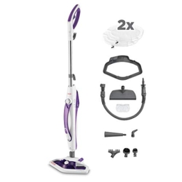 Polti Vaporetto SV440_Double Scopa Vapore Doppia Funzione con Pulitore Portatile, con Spazzola Vaporforce, 15 in 1, uccide ed elimina il 99,9%* di virus, germi e batteri, 1500 W, 0.3 L, Viola - 1