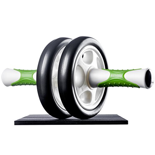 Ultrasport Attrezzo per addominali AB Roller / Trainer AB incl. supporto per le ginocchia, allenamento addominali per uomini e donne, anche per persone anziane, trainer muscolare pieghevole