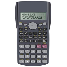 Helect 2-Linea Calcolatrice Scientifica di Ingegneria, Idoneo per la Scuola e Impresa, Nero - 1