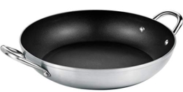 Tescoma 606842 GrandChef Padella Antiaderente, Due Manici, Grigio/Nero, 32 cm - 1