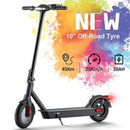 urbetter Monopattino Elettrico Adulti 45 Km di Autonomia, Pneumatico allargato da 10", Batteria 10 Ah, 25 km/h, Pieghevole Scooter Elettrico Unisex Adulto - 1