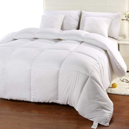 Utopia Bedding Invernale Piumone Piumino, Anallergico, 100% Microfibra in Fibra Cava (Bianco, 135 x 200 cm) - 1
