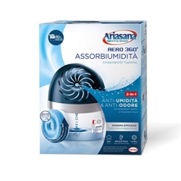 Ariasana Aero 360° kit Assorbiumidità in Plastica Riciclata, Deumidificatore non Elettrico e Riciclabile, Assorbi Umidità contro Condensa e Muffa, 1 Dispositivo e 1 Ricarica TAB da 450 g - 1
