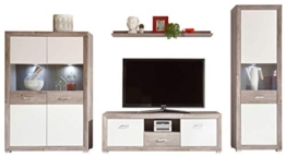 AVANTI TRENDSTORE - Sambo - Mobili da Soggiorno in Legno Laminato di Colore Quercia Ribbeck/Bianco Opaco. (Parete da Soggiorno) - 1