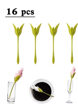 Katherinabait portatovaglioli Portatovaglioli Fiori Floral Flower Napkin Holder,16pcs Portatovaglioli a Forma di Fiore - 1