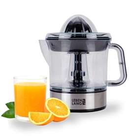 LEBENLANG - Spremiagrumi elettrico ad alta resa di succo – per spremuta di arance – spremiagrumi con 2 direzioni di rotazione – spremiagrumi elettrico professionale di acciaio – spremi agrumi - 1