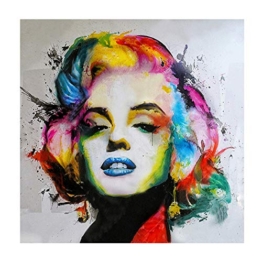 MXJSUA Pittura Diamante 5D Fai-da-Te con Kit numerici Trapano Tondo Pieno Immagine di Strass Artigianato per la Decorazione della Parete di casa Marilyn Monroe 30x30 cm - 1