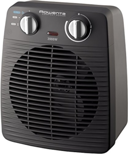 Rowenta SO2210 Compact Power Termoventilatore Potente e Compatto, Riscalda e Raffredda Gli Ambienti, Ottimo per Qualsiasi Stagione, 2000 W, 220 V, Nero - 1