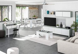 Salone Negozio Online Kit Mobile Parete ATTREZZATA Alida 41X200X43H Bianco/Cemento - 1