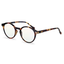 ZENOTTIC Occhiali da Lettura Presbiopia Anti Luce Blu con Lenti Antiriflesso Uomo e Donna Leggero Telaio Rotondo Vintage Occhiali (TARTARUGA, 0.00x) - 1