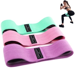 BEAU-PRO Elastici Fitness (3 Pezzi), Bande Elastiche di Resistenza Set di 3 Colorate Fasce Elastiche Fitness in Tessuto con 3 Livelli di Resistenza,per Esercizi Glutei, Yoga, Pilates, Palestra - 1