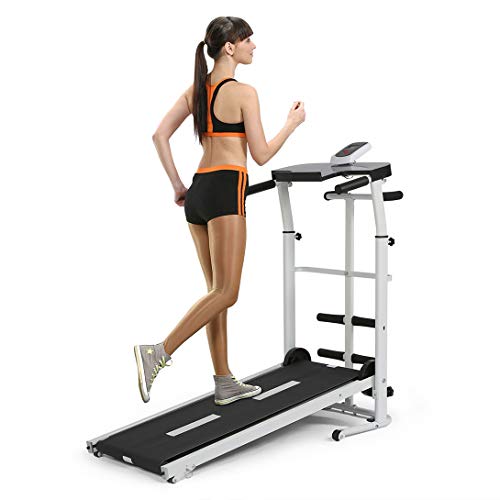 homelikesport Attrezzature per Il Macchina per Camminare Tapis roulant Manuale Pieghevole, Tappetino da Passeggio per Fitness, Macchina da Passeggio, 110 * 45 * 105 cm