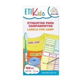 PACCHETTO ETIKIDS COLOR ORIGINAL: 40 Adesivi + 60 etichette termoadesive di diversi colori - 1