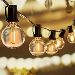 Svater Catena Luminosa Lampadina, 25FT Commerciale Catena Lampadine LED Esterno con 25 G40 Bulbi, Vintage Luce per Patio All'Aperto Giardino Festa Decorazione di Esterni Interni - 1