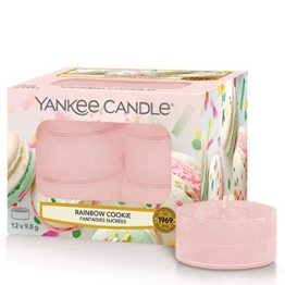Yankee Candle candeline profumate tea light | Biscotto arcobaleno | 12 pezzi - 1