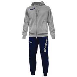 Givova King Tuta da Ginnastica, Grigio/Blu, S - 1